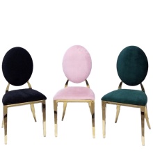 Stainless Steel Wedding Banquet Round Back Event Chairs