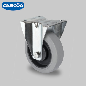 CASCOO 5 Inch Fixed ESD Antistatic TPR Rubber Trolley Castor Wheels