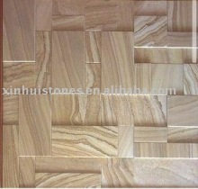 Yellow sandstone wall tile