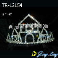 Wholesale 3 " Castle  pageant crowns tiaras