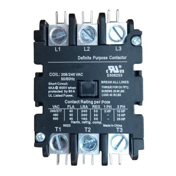 3 pole AC Contactor definite purpose contactor