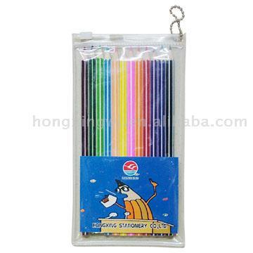 12pcs Stripe Color Pencils