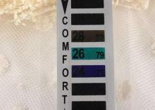 Offset Print Liquid Crystal Thermometer / LCD Clothes Therm