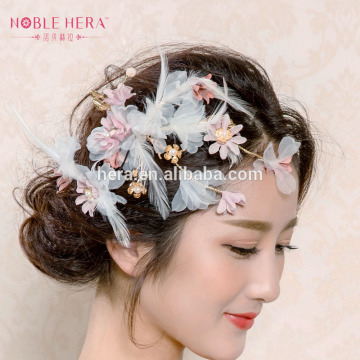 Beauty Feather Side Hair Clips for Woman Flower Hair Grips 138TZ