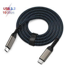 USB3.2 High-Speed USB Type-C to Type-C Cable with 60W Charger and Nylon Braiding