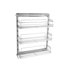Bottom-mounted contemporary drawer pull-out storage basket