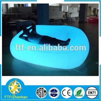 2016 best-selling inflatable sofa with led light, LED cheap inflatable sofa, led light leather sofa,