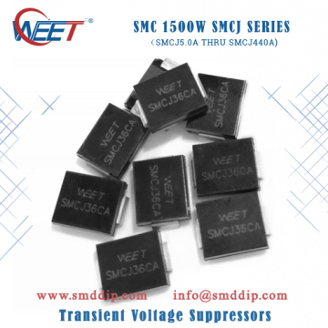 WEET 1500W SMCJ Series Transient Voltage Suppressor in SMC Package