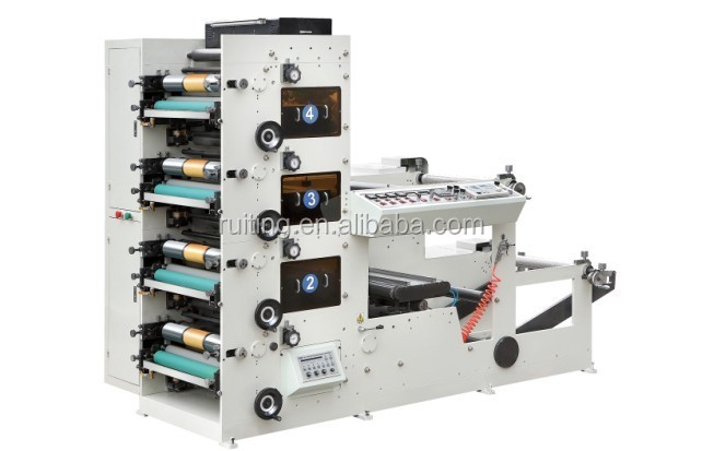 RY-520 4 color paper label flexography machine and rotary die cutting system