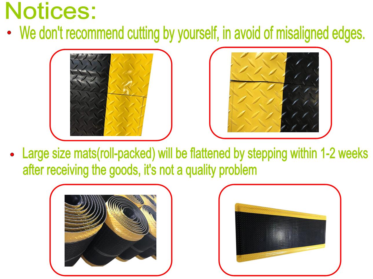 Hot Sale Diamond ESD Black Yellow Anti-Static ESD Anti-Fatigue Grounding Mat