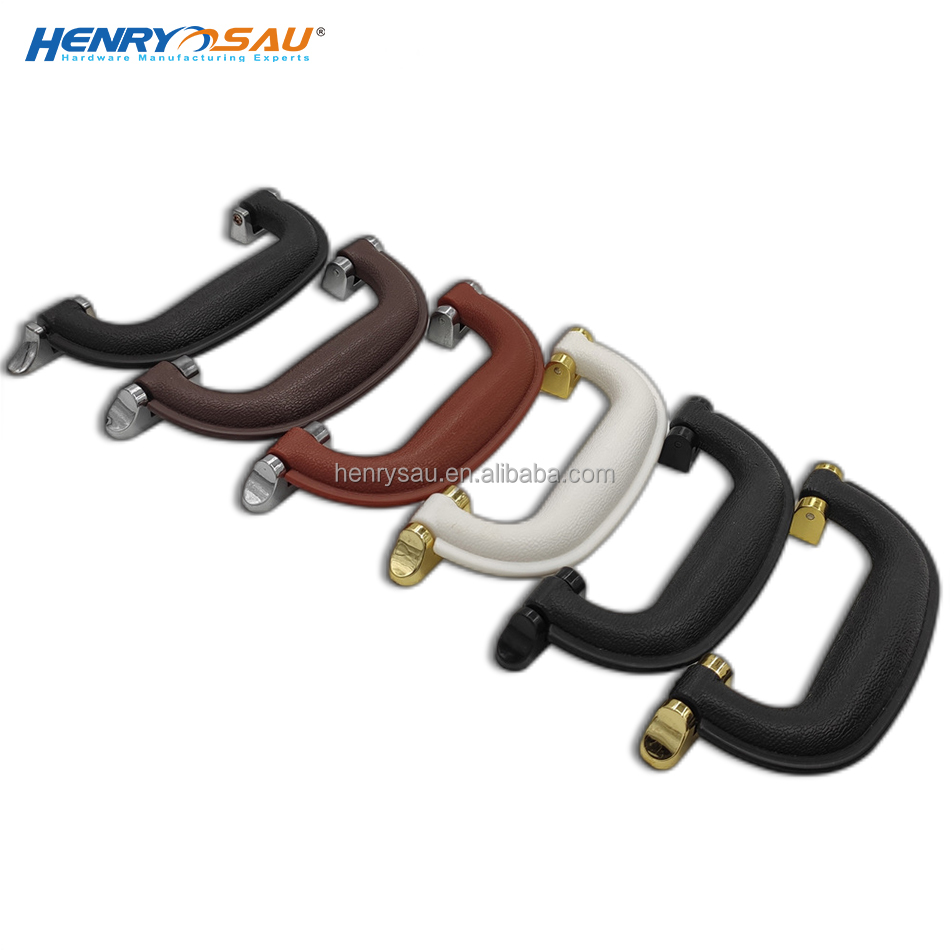 ONE STOP luggage parts top carry pull handle replacement suitcase plastic handle accessories black color grip with silver seats