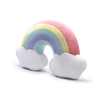 Creative rainbow cloud plush throw pillow