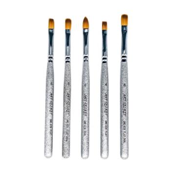 5 pcs Silver Nail brush Set