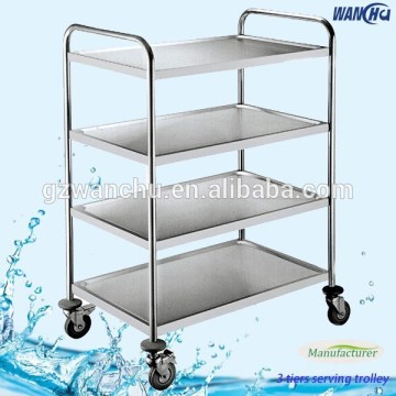 Stainless Folding Kitchen Trolley With Wheels,Folding Kitchen Trolley
