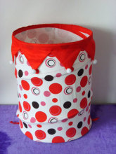 printed canvas pop-up hamper