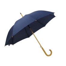 Custom Wholesale Logo Printing Umbrellas from Cheap Manufacturers with Classic Carved Wood Handles