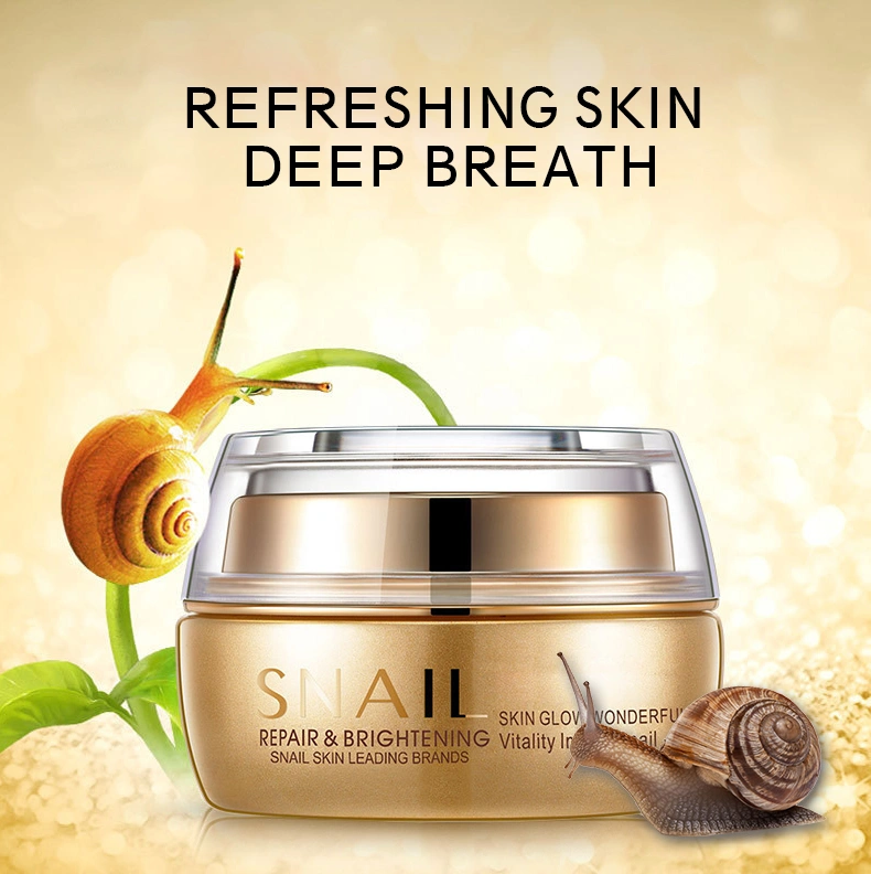 Private Label Snail Collagen Hyaluronic Acid Cream Moisturizing Anti-Aging Anti-Wrinkle Repair Whitening Snail Face Cream