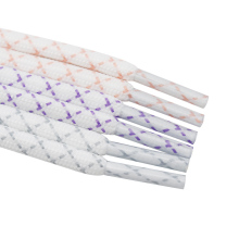 Weiou Company Mixed Two Color Round Crossed Checkered Polyester Shoelaces