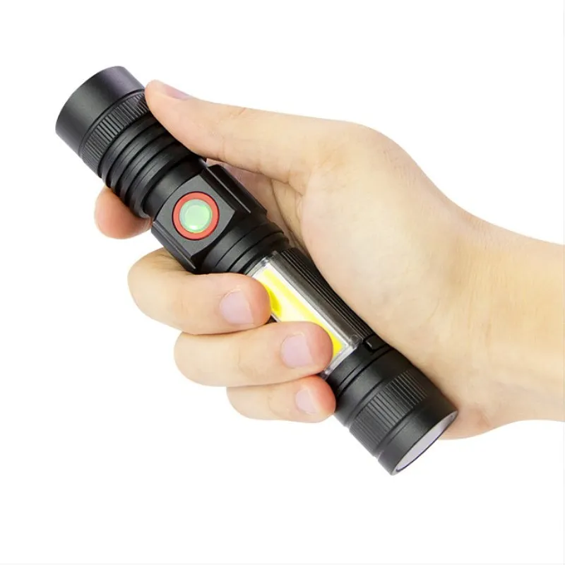 Versatile LED Flashlight with COB Floodlight and UV Light