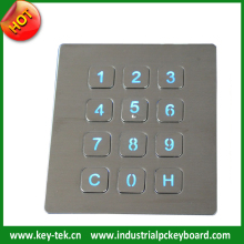 12 Keys Vandal Proof IP65 Numeric Keypad