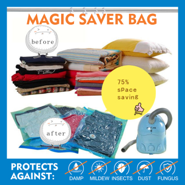 Space saver vacuum clothing storage space bag