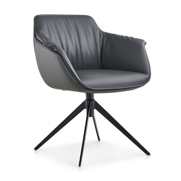 Genuine Leather Dining Chairs for Modern Cafe Settings
