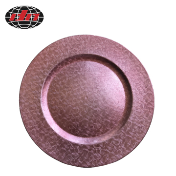 Pink Pattern Plastic Charger Plate