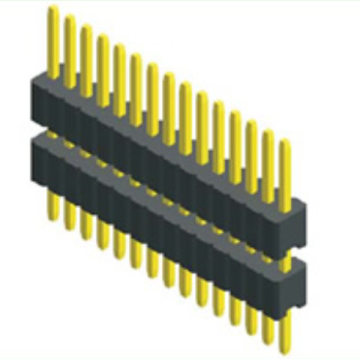 1.27mm Pin Header Single Row Double Plastic Straight