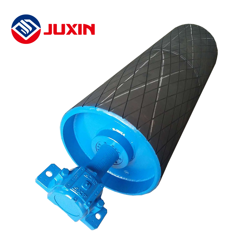 Rubber Lagging Drum Driving Conveyor Pulley untuk Industri Pertambangan