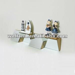 Wall mount mirror shelf C