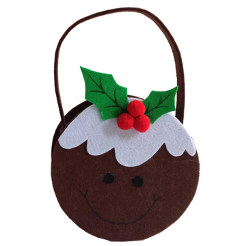 Christmas candy gift bag with pudding shape