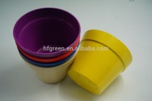 eco bamboo fibre garden flower pot planter Various color