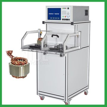 Automated electric motor stator testing machine