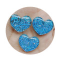 Brokatowe płaskie plecy żywiczne Charms Cabochon niebieskie serce śliczne Bowknot gwiazda DIY Carft dekoracja wnętrz muszka na akcesoria do przypinania włosów