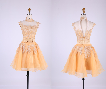 Beautiful Short Evening Dresses 2015 A-line Hollow Back