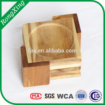 bamboo coaster with holder,bamboo cup holder