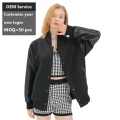 Black Cozy Casual Baseball Jacket