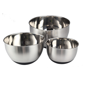 Juego de cuencos de mezcla de acero inoxidable of3pcs para cocina