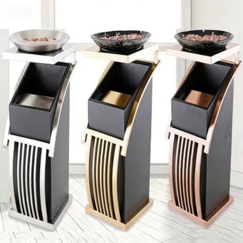 Customized Metal Trash Can for Hotel Lobby