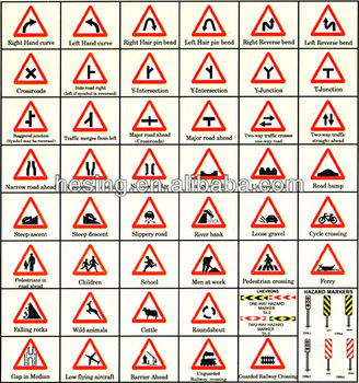 road traffic safety sign board