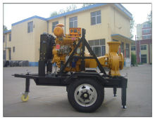 Diesel Engine Water Pump Set With Wheels Trailer