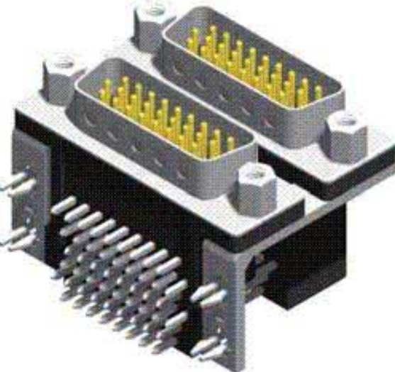 D-SUB High density Dual Port Right AngleFemale type