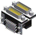 D-SUB Mật độ cao Cổng kép Góc phải Loại tỷ lệ