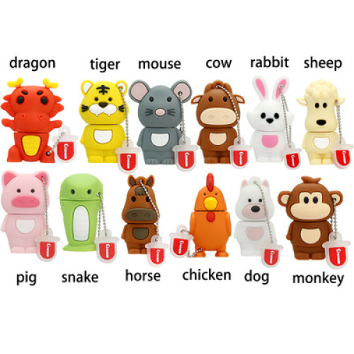 Unidad flash USB con forma de diseño animal