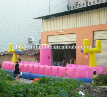 inflatable bungee run basketball game,customized available