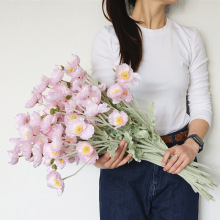 Wholesale Artificial Silk Flowers Faux Corn Poppy Flowers for Wedding Home Office Decoration