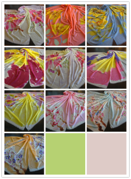 100% wool hand-paiting shawl