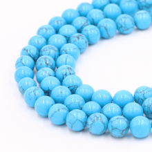 loose gemstone bead natural turquoise stone blue turquoise round beads
