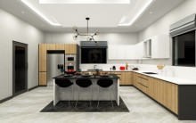 White custom kitchen wall cabinets