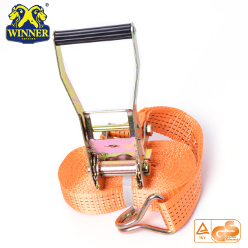 Orange Polyester Cargo Lashing Ratchet Strap Belt For Wholesale